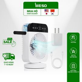 Quạt Điều Hòa Phun Sương Hơi Nước Mini Để Bàn